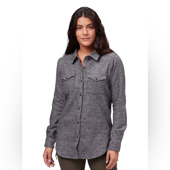 NWT KAVU Women’s Hadley Button Down Shirt in Shadow Ikat - Size Large - Picture 7 of 7